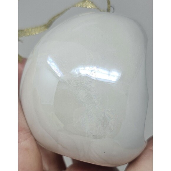 Apple Tree Designs Holy Nativity Scene Porcelain White & Gold Lighted Ornament - Picture 3 of 10